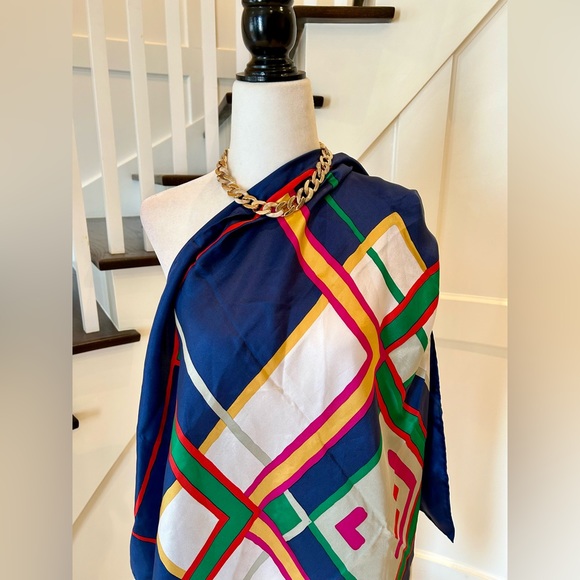 100% Silk Italian Scarf - Liciana Khalifa Milano - Picture 3 of 5